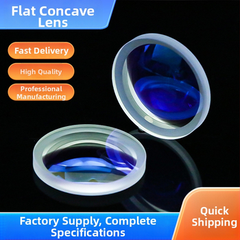 Plocho konkávna šošovka pre optické prístroje, optické sklo K9, vysoká presnosť korekcie optických aberácií, šošovka na rozšírenie laserového lúča