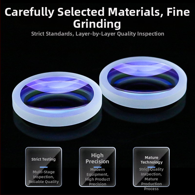 Plocho konkávna šošovka pre optické prístroje, optické sklo K9, vysoká presnosť korekcie optických aberácií, šošovka na rozšírenie laserového lúča