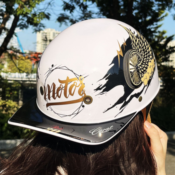 ABS polu kaciga za motocikl, retro stil, ljetna uporaba
