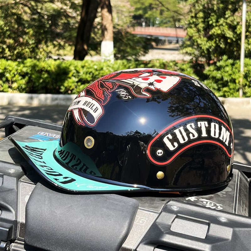 ABS polu kaciga za motocikl, retro stil, ljetna uporaba