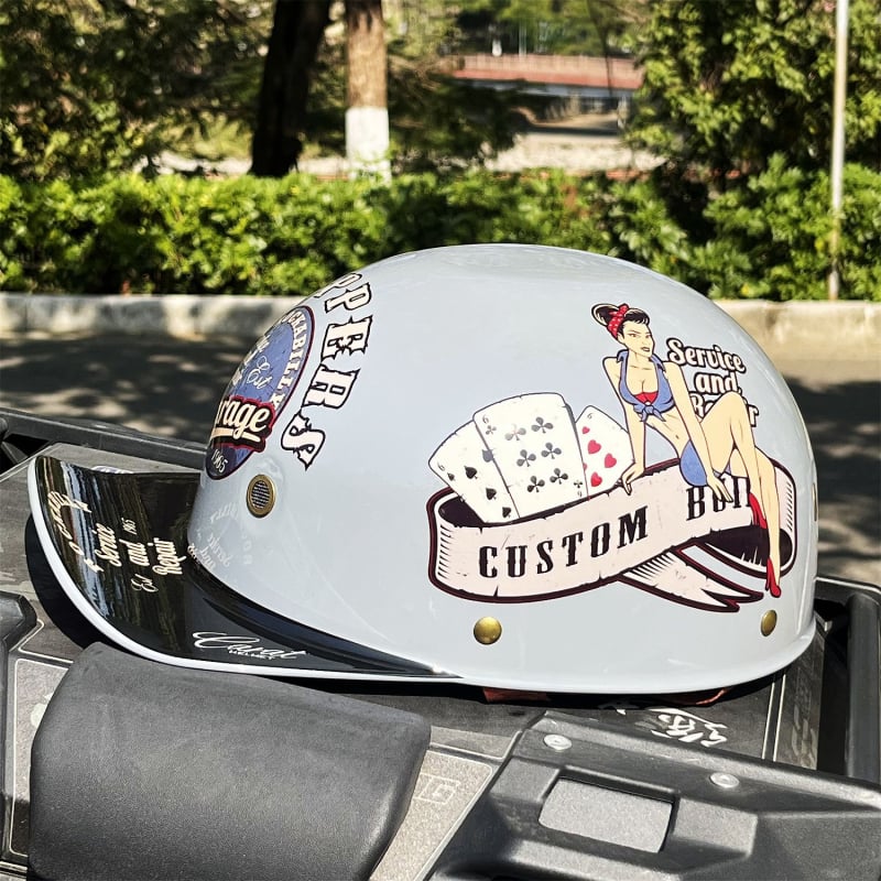 ABS polu kaciga za motocikl, retro stil, ljetna uporaba