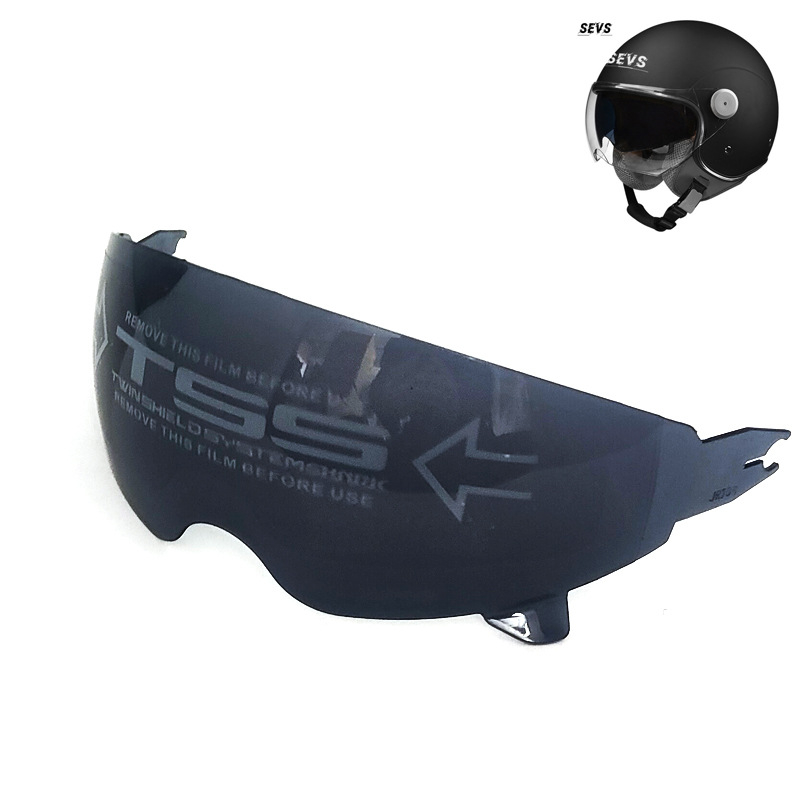 Motorkerékpár retro 3/4 sisak kettős látómezővel, uniszex, ABS héj, egész éves védelem, 3C tanúsítvány