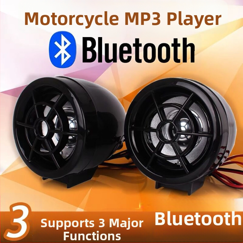 Motocyklový audio systém s Bluetooth reproduktorom a subwooferom, MP3 prehrávačom, rádiom FM a proti krádeži