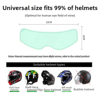 BYB/Abijah Film pentru viziera căștii, anti ceață, impermeabil, HD transparent pentru ciclism, model M-01/02