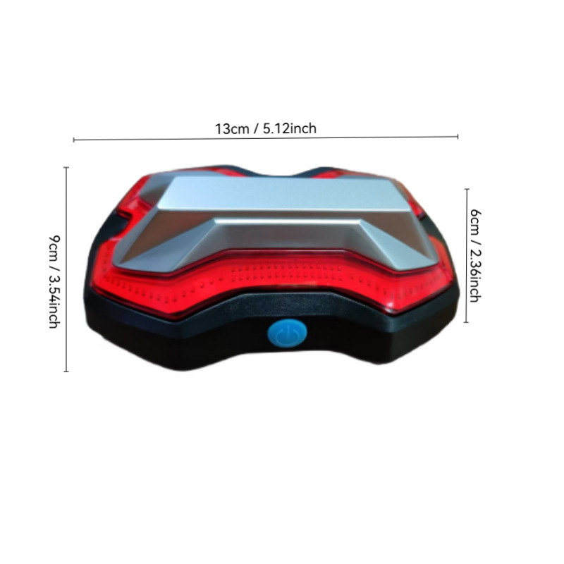 Lumină pentru cască de motocicletă, wireless, cu încărcare USB, alimentare pe baterie, semnal de direcție și avertizare — CK0086