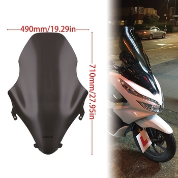 Motocikl wind deflector za Honda PCX125/150 (WW063); Materijal: PC; Oblik: vjetrozaštita; Primjenjivi modeli: Honda PCX125/150; Značajke: zaštita od sunca, sklopiv, otporan na habanje, otporan na ogrebotine