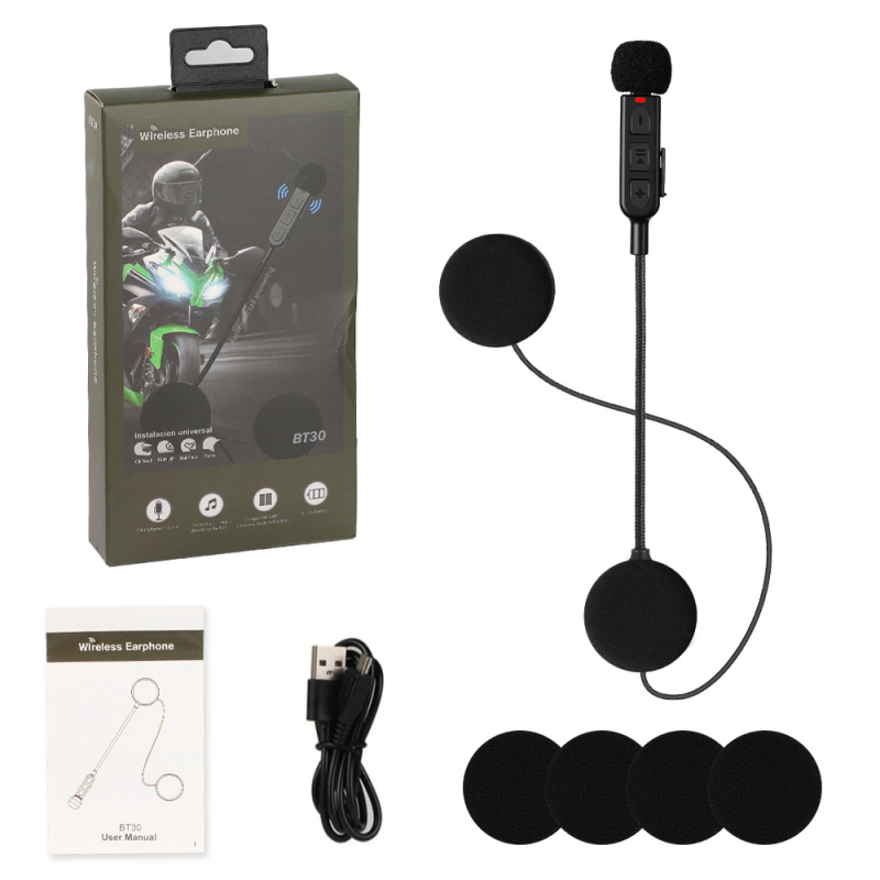 Bluetooth headset za kacigu motocikla BT30, Bluetooth 5.0, 900 mAh, za pozive, navigaciju i glazbu