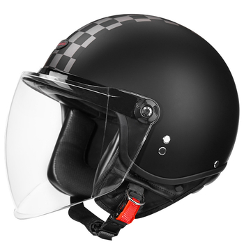 3C certificirani motociklistički šlem 3/4, kožni, unisex, retro stil za skutere, za sve sezone