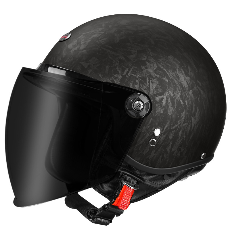 3C certificirani motociklistički šlem 3/4, kožni, unisex, retro stil za skutere, za sve sezone
