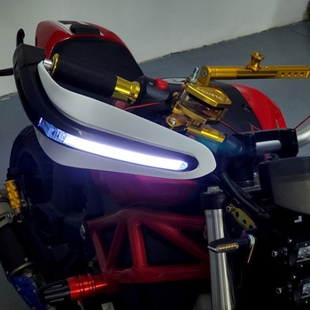 Zaštita ruke na motociklu s LED svjetlom, rog dizajn, kompatibilno s MSX125, univerzalno