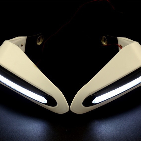 Zaštita ruke na motociklu s LED svjetlom, rog dizajn, kompatibilno s MSX125, univerzalno