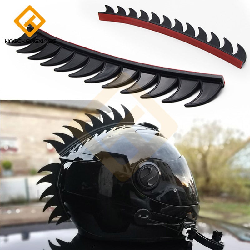 Dekorativna traka za kacigu motocikla – vintage dizajn s rogovima, TPR materijal, Knight Protectors stil, univerzalno za polu-kacige