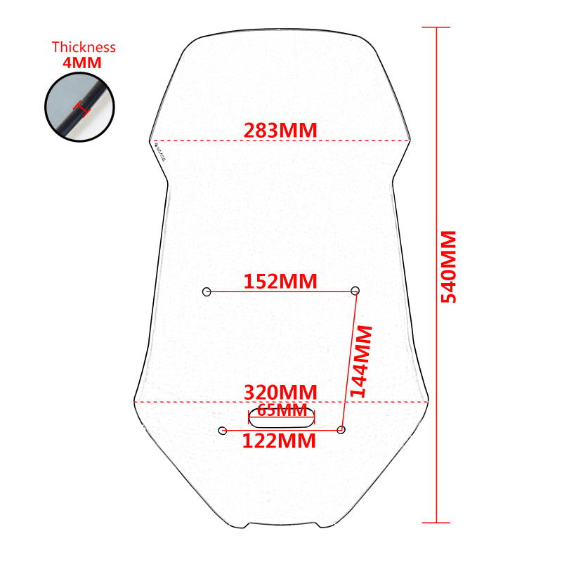 Prednji vjetrodeflektor za Honda ADV150/ADV160 (2019–2023) – PC plastika