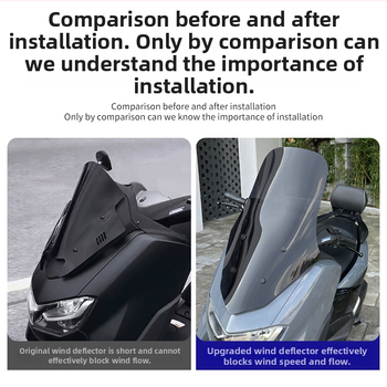 Podignuto vjetrobransko staklo za Yamaha NMAX155, kompatibilno s modelima 2020–2024