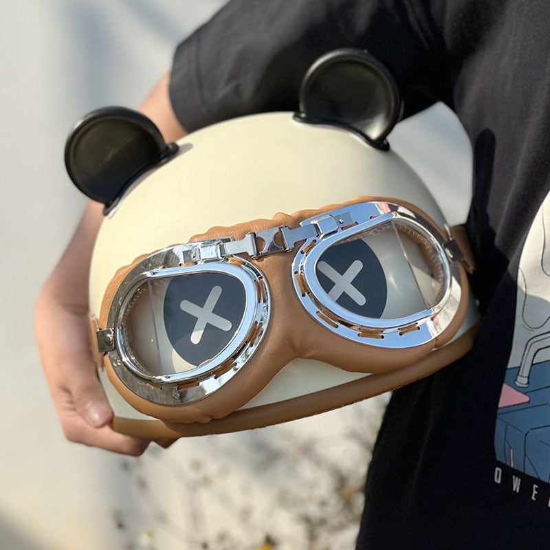 Casca de motocicletă ABS, tip half-helmet, unisex, 3C certificată, pentru toate anotimpurile