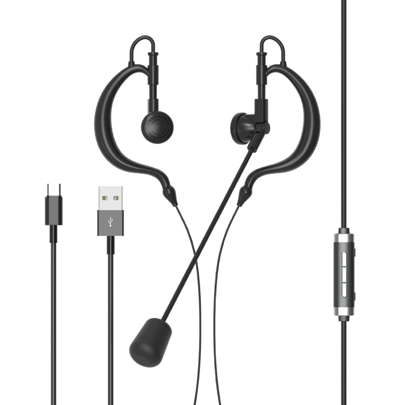 Slušalica za motorističku kacigu s mikrofonom, žična, nošenje iza glave, 3,5 mm L-typu priključak, 10 mm zvučnik, 20–20000 Hz, model OY669