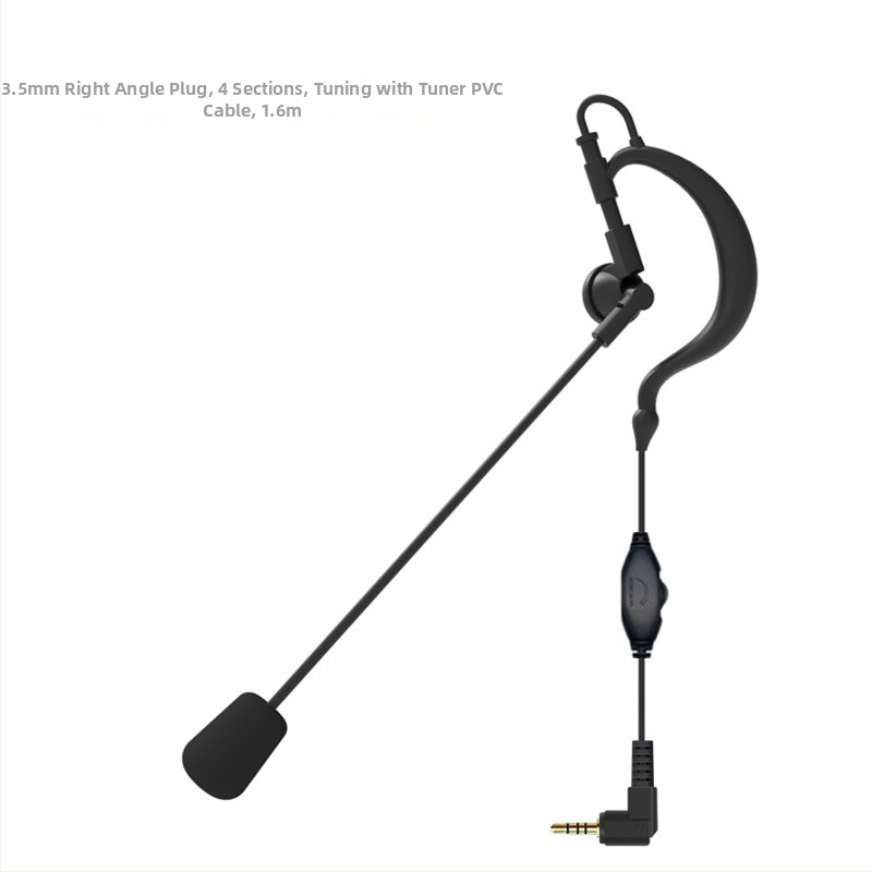 Slušalica za motorističku kacigu s mikrofonom, žična, nošenje iza glave, 3,5 mm L-typu priključak, 10 mm zvučnik, 20–20000 Hz, model OY669