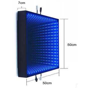 3D beskonačno ogledalo za barove i kafiće — dinamično višeslojno uz neon LED osvjetljenje (Model: Led abyss light; Materijal: aluminij + akrilni svjetlosni voditelj; Prilagodljive dimenzije i debljina)
