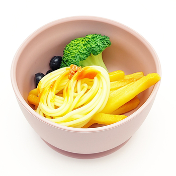 Παιδικό μπολ εκμάθησης από σιλικόνη, στρογγυλό, συμβατό με φούρνο μικροκυμάτων, επιφάνεια ηλεκτροπλακασ, μοντέρνος μινιμαλιστικός σχεδιασμός