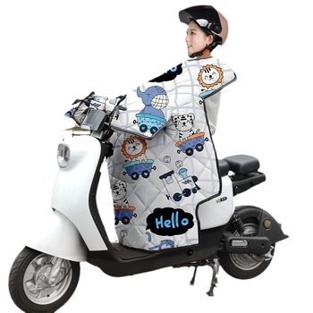 Husa pentru parbriz din Oxford, căptușită cu fleece pentru iarnă, impermeabilă și rezistentă la vânt, universală pentru patru sezoane, pentru mașini electrice, motociclete și tricicluri