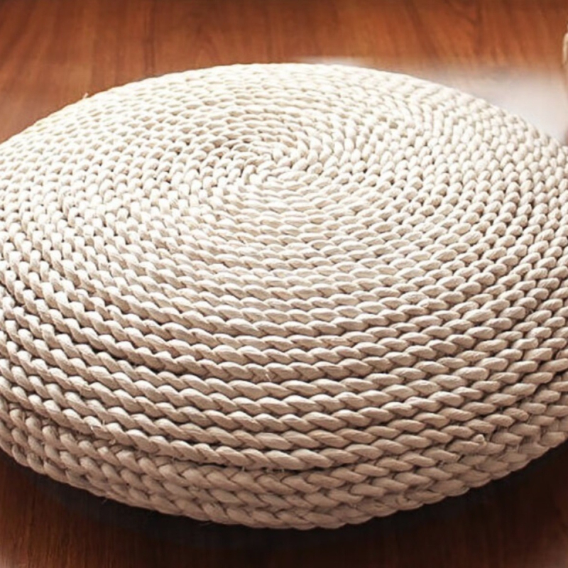 Perne de meditație din pai, umplutură EPE, pentru uz interior și exterior; modele: dungi, uni sau alt tip; stil: nou stil chinezesc; potrivită pentru living, birou, balcon