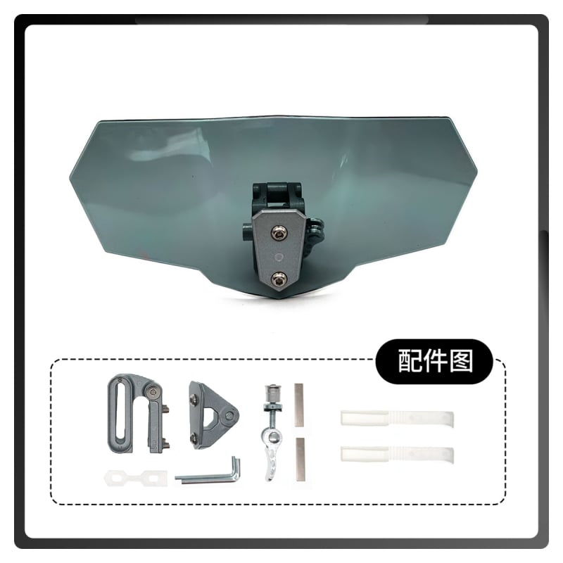 Parbriz universal pentru motocicletă, model G116, material PC