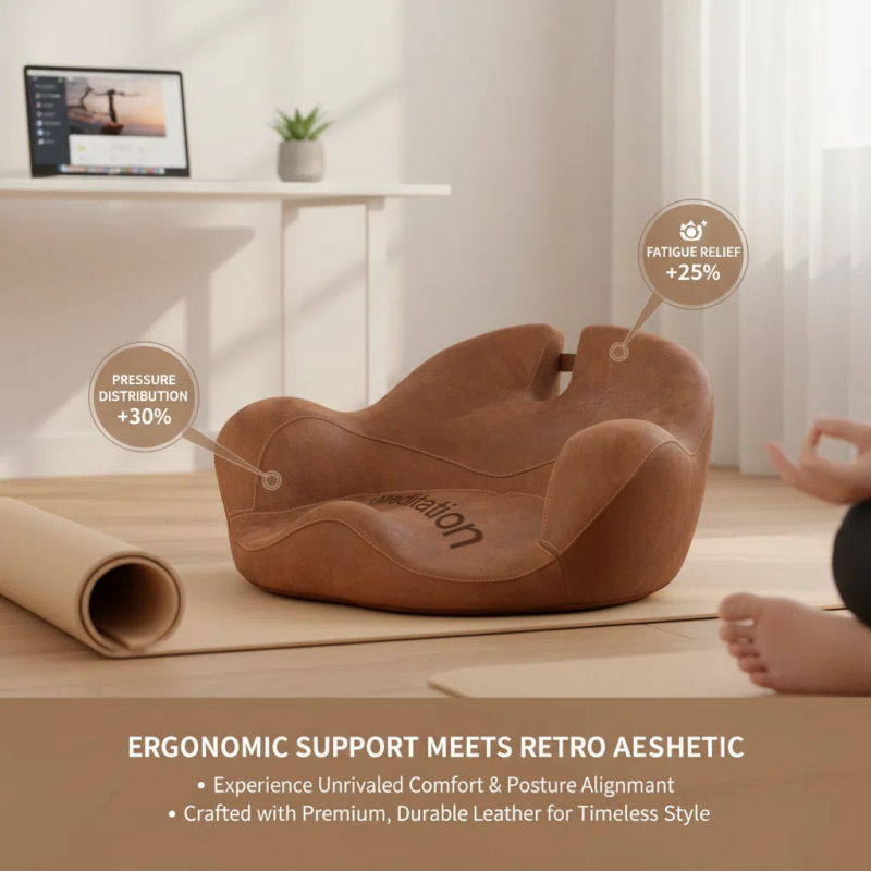 Jastučić za sjedenje od memorijske pjene za jogu i meditaciju, s uklonjivim i pranjem navlaku, za ured, dvodjelni dizajn