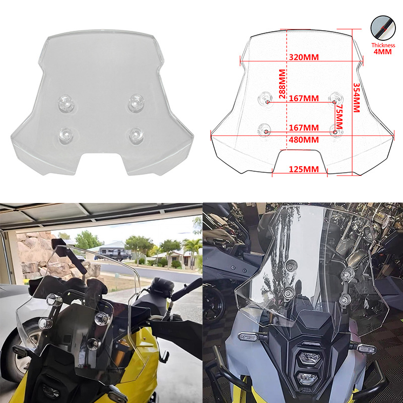 Prednje vjetrobransko staklo za Suzuki V-Strom DL800 DE ADV Touring 2023–2025