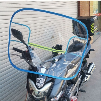 Prednje vjetrobransko staklo za motocikl — prozirno HD, debeli PVC materijal, zaštita od kiše i zaštita za noge, univerzalno za električna vozila zimi