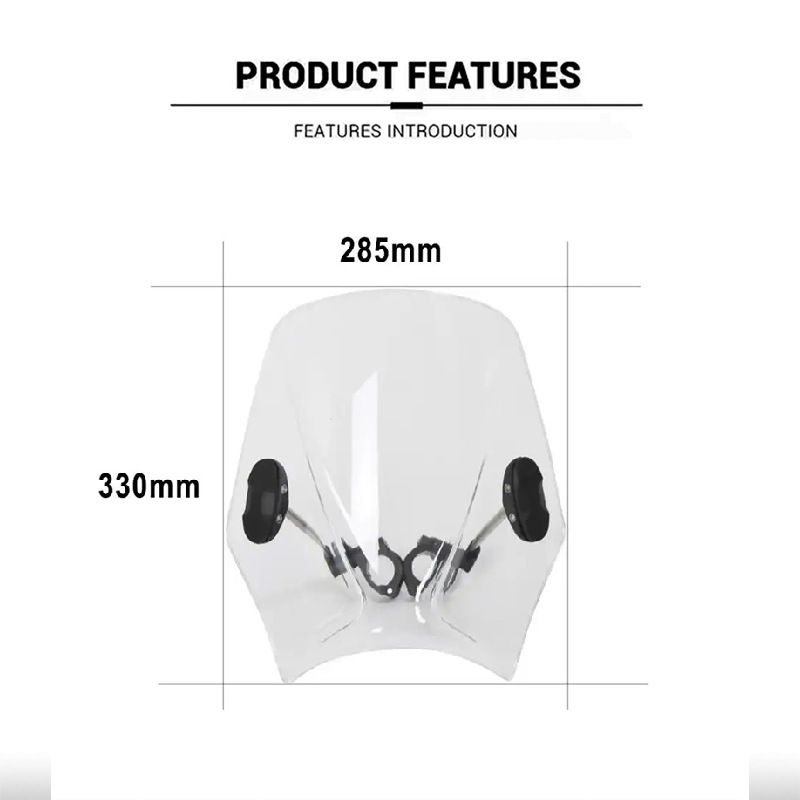 Univerzalno prednje staklo Honda Rebel za CM300/CM500/CM1100 – PC staklo, KUANXUN, Model Universal, Šifra artikla 8920