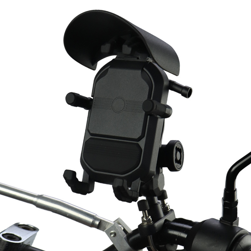 Držač za mobitel za motocikl s bežičnim punjenjem, amortizacijskim držačem, zaključavanjem protiv krađe i kapom za zaštitu od sunca (15W bežično punjenje; kompatibilnost 10–24V; modeli TQ061–TQ064)