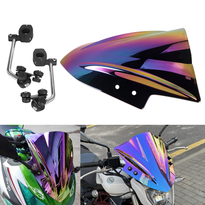 Prednje vjetrobransko staklo za motocikl s ABS-om i metalnim nosačem, otporno na habanje, za Kawasaki Ex300 (2013–2017)