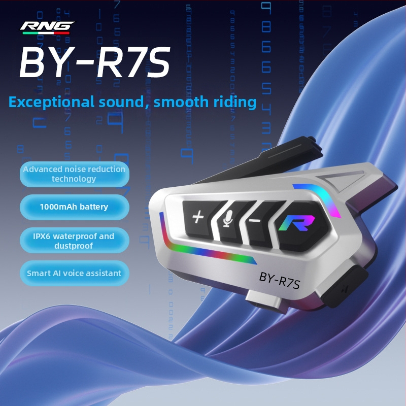 RNG Bluetooth slušalica za kacigu – dugo trajanje baterije, vodootporna, redukcija buke, hands-free pozivi za motocikl