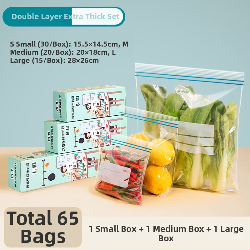 Potravinársky uzavretý vrecko na zachovanie čerstvosti | Materiál PE | Vhodné do mikrovlnnej rúry | Teplotná odolnosť -30°C až 180°C | 1 ks