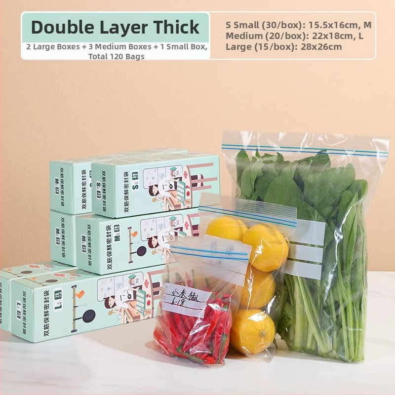 Potravinársky uzavretý vrecko na zachovanie čerstvosti | Materiál PE | Vhodné do mikrovlnnej rúry | Teplotná odolnosť -30°C až 180°C | 1 ks