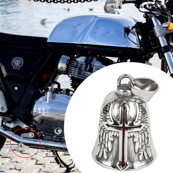 Motociklistička zvončica – viseći privjesak sa krilima, križem i molitvenim rukama, elektroplatirano završetak, Hao Kuang Opći model
