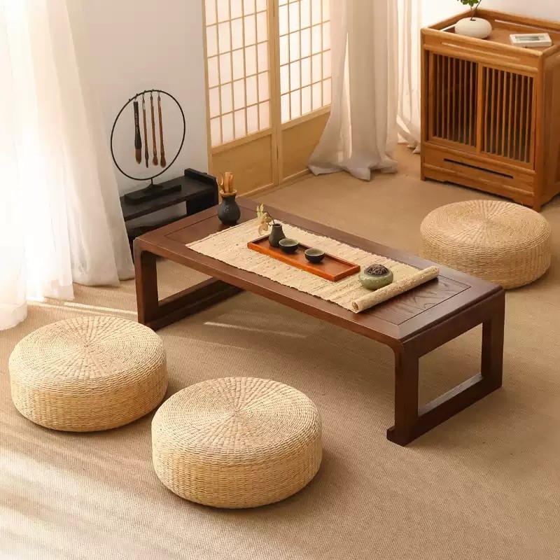 Japanski stil tatami meditacijski jastuk i podloga za meditaciju s pletenom od slame