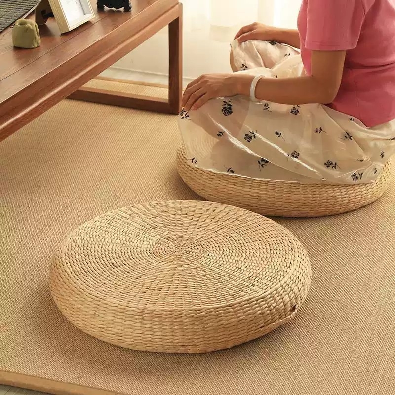 Japanski stil tatami meditacijski jastuk i podloga za meditaciju s pletenom od slame