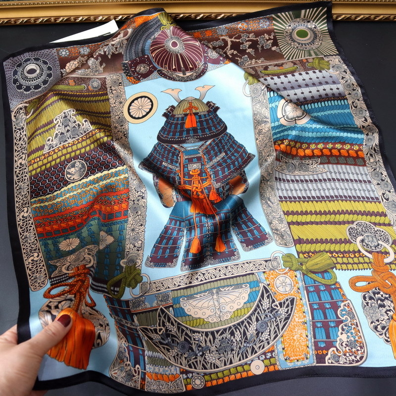 Mu Si Ke коприна сатен квадратен шал, слънцезащитна функция, лято, стил свеж и сладък