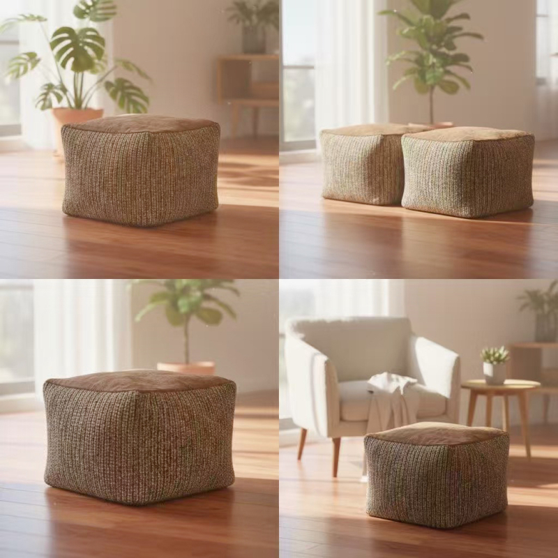 Teksturirani futon madrac s EPP punjenjem, 100% pamuk, uklonjivo i perivo, minimalističkog stila, za dnevni boravak, spavaću sobu i radni prostor