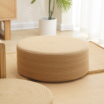 Japanski stil futon jastuk za podu, za dnevni boravak i balkon, tatami pod za podu, materijal pamuk-lan, punilo EPE, jednobojni uzorak