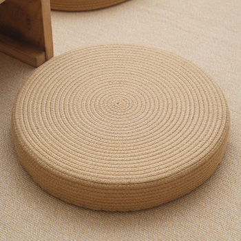 Japanski stil futon jastuk za podu, za dnevni boravak i balkon, tatami pod za podu, materijal pamuk-lan, punilo EPE, jednobojni uzorak