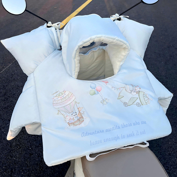 Vjetrozaštitni quilt za električne motocikle, s flis unutarnjim i dodatnom debljinom, vodootporno, od Oxford platna, kompatibilno s Yadea i Aima.