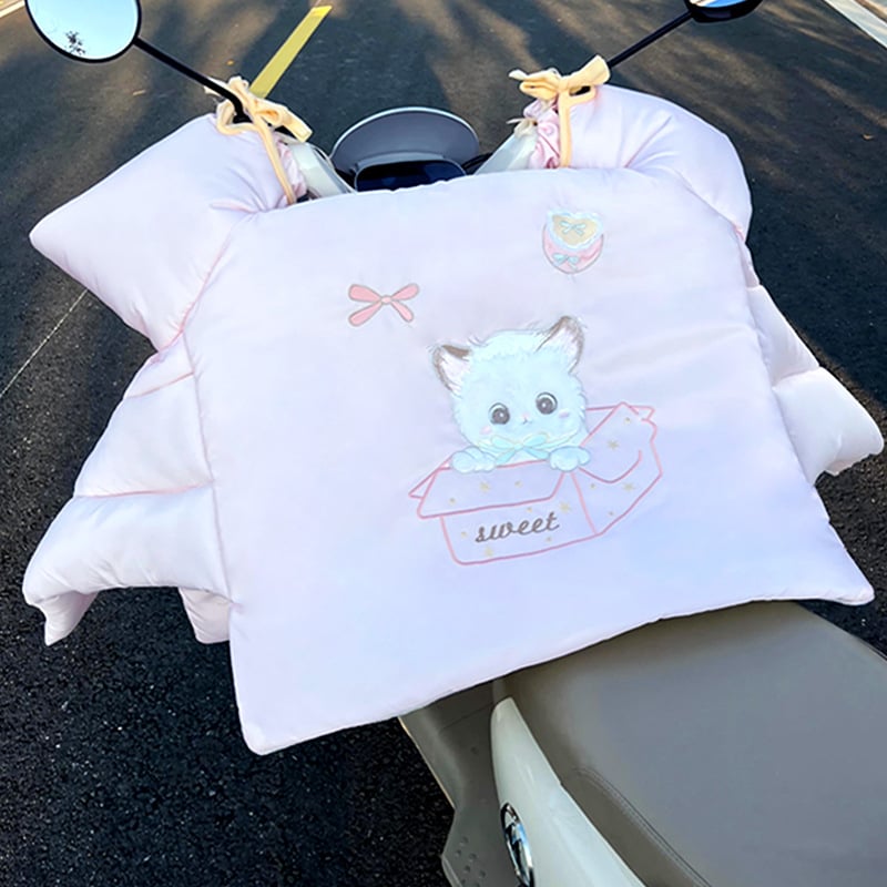 Vjetrozaštitni quilt za električne motocikle, s flis unutarnjim i dodatnom debljinom, vodootporno, od Oxford platna, kompatibilno s Yadea i Aima.