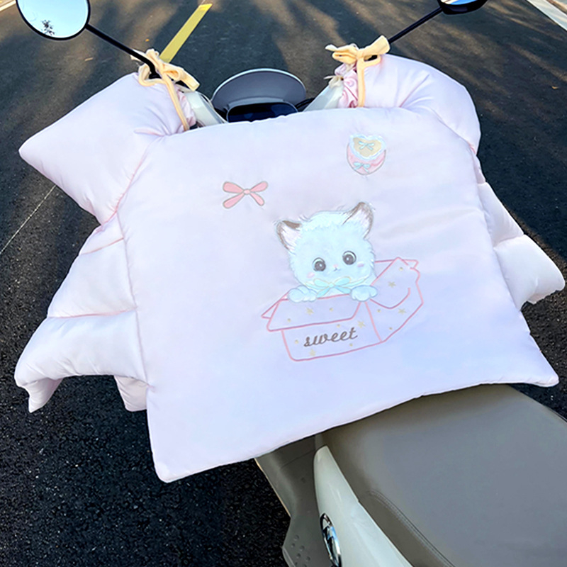 Vjetrozaštitni quilt za električne motocikle, s flis unutarnjim i dodatnom debljinom, vodootporno, od Oxford platna, kompatibilno s Yadea i Aima.