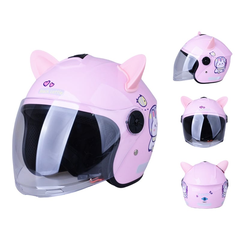 Dječja kaciga za električna vozila i motocikle, cartoon dizajn, toplina za sve četiri sezone (Materijal: inženjerska plastika; Stil: pola kaciga; 3C certifikat: 2023091105021084; Brend: Defe)