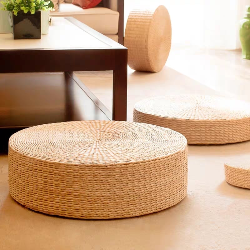 Veliki futon jastuk za sjedenje na podu u dnevnoj sobi, meditacijski tatami jastuk, punilo EPE