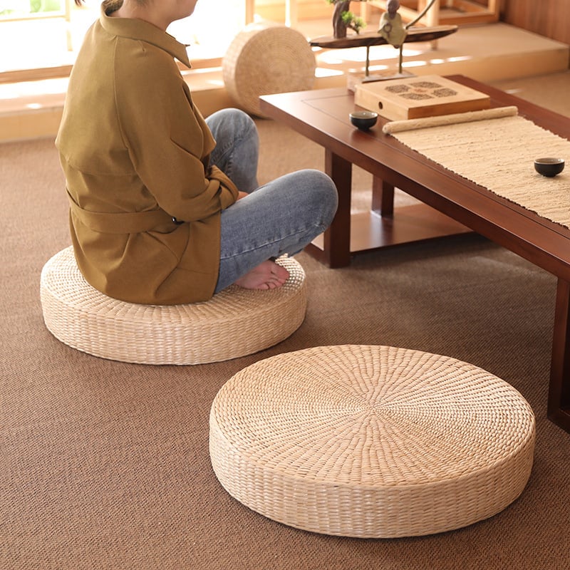 Veliki futon jastuk za sjedenje na podu u dnevnoj sobi, meditacijski tatami jastuk, punilo EPE