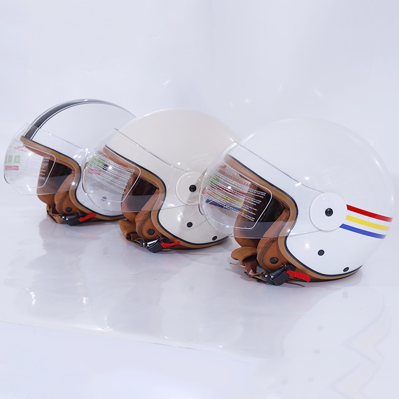 Harley stil retro kaciga za motocikle, ABS materijal, model A8, univerzalna za električne motocikle, sve sezone, 3C certificirano