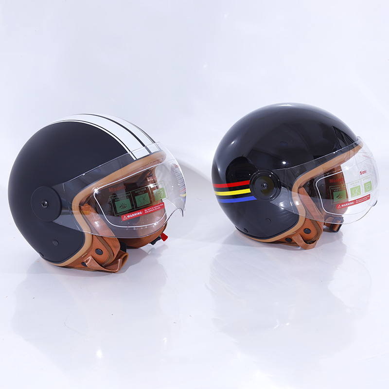 Harley stil retro kaciga za motocikle, ABS materijal, model A8, univerzalna za električne motocikle, sve sezone, 3C certificirano